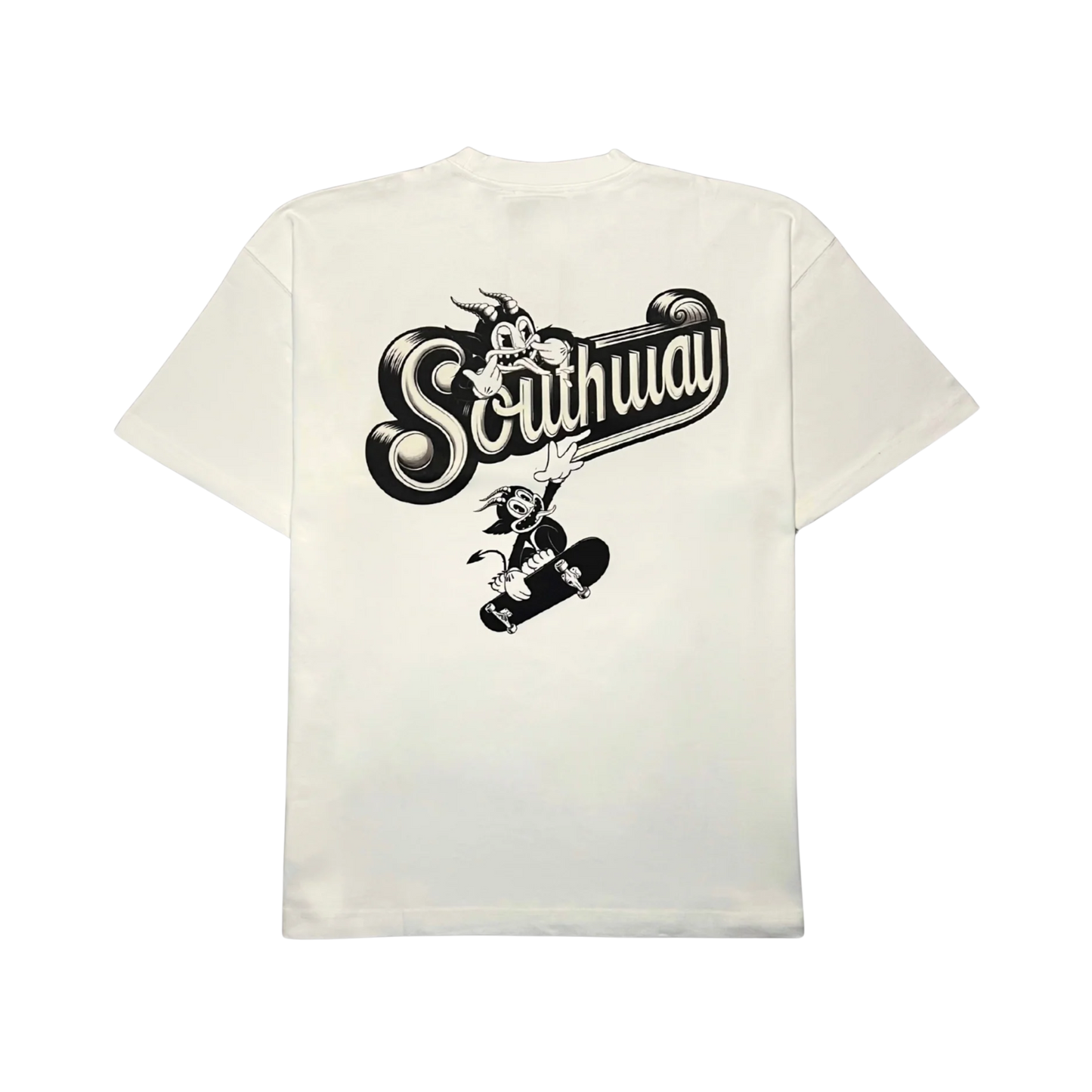 WHITE T-SHIRT BLACK DEMON
