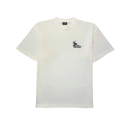 WHITE T-SHIRT BLACK DEMON