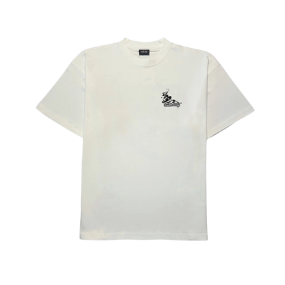 WHITE T-SHIRT BLACK DEMON